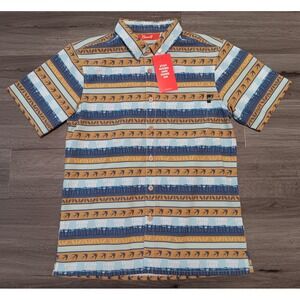 NWT Shinesty Men's Vienna Lager Button Up Beer Shirt Size Medium‎